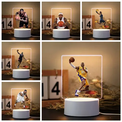 बास्केटबॉल खिलाड़ियों के लिए 3D इल्यूजन नाइट लैंप, गेम रूम की सजावट के लिए, बच्चों के जन्मदिन का उपहार 8 best sales 3डी भ्रम रात की रोशनी - №8