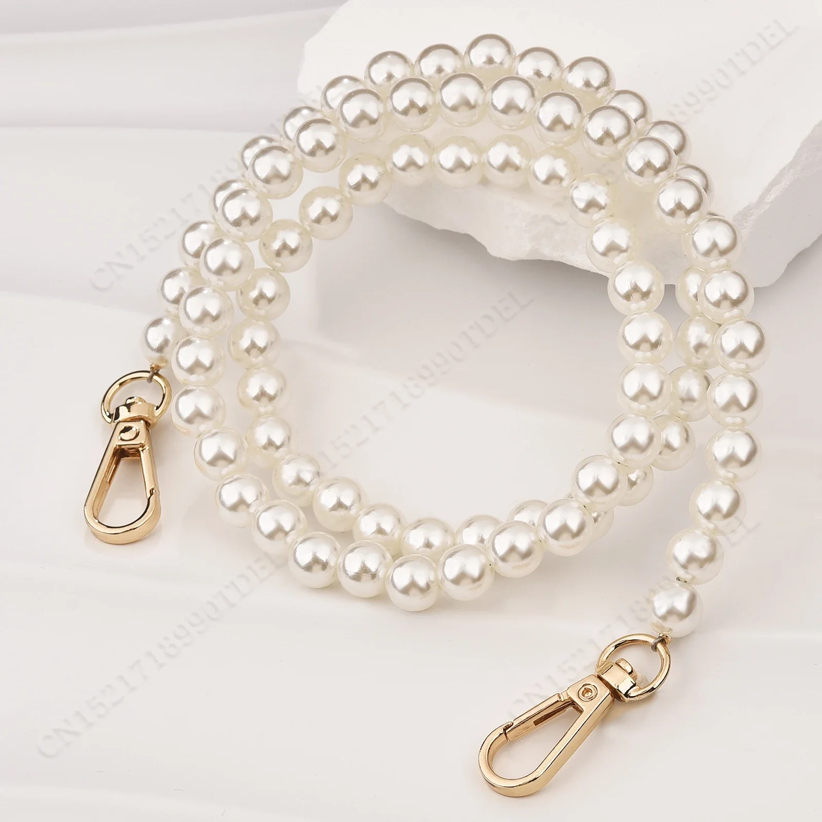 40-130cm Pearl Wrap Chain Wrap Chain Hand Held Pearl Jewelry 10mm Pearl Woven Wrap Strap Bag Parts Accessories