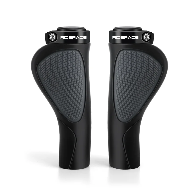 

RIDERACE Bike Handlebar Grips Shock-Absorbing Non-Slip Bicycle Handle Grip Equippe Comfortable for Mountain E-Bikes Road Bikes