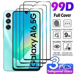 1/2/3 PCS Full Cover Full Glue Tempered Glass For Samsung Galaxy A16 4G Screen Protector Glass For Samsung A16 5G Film 6.7 inch