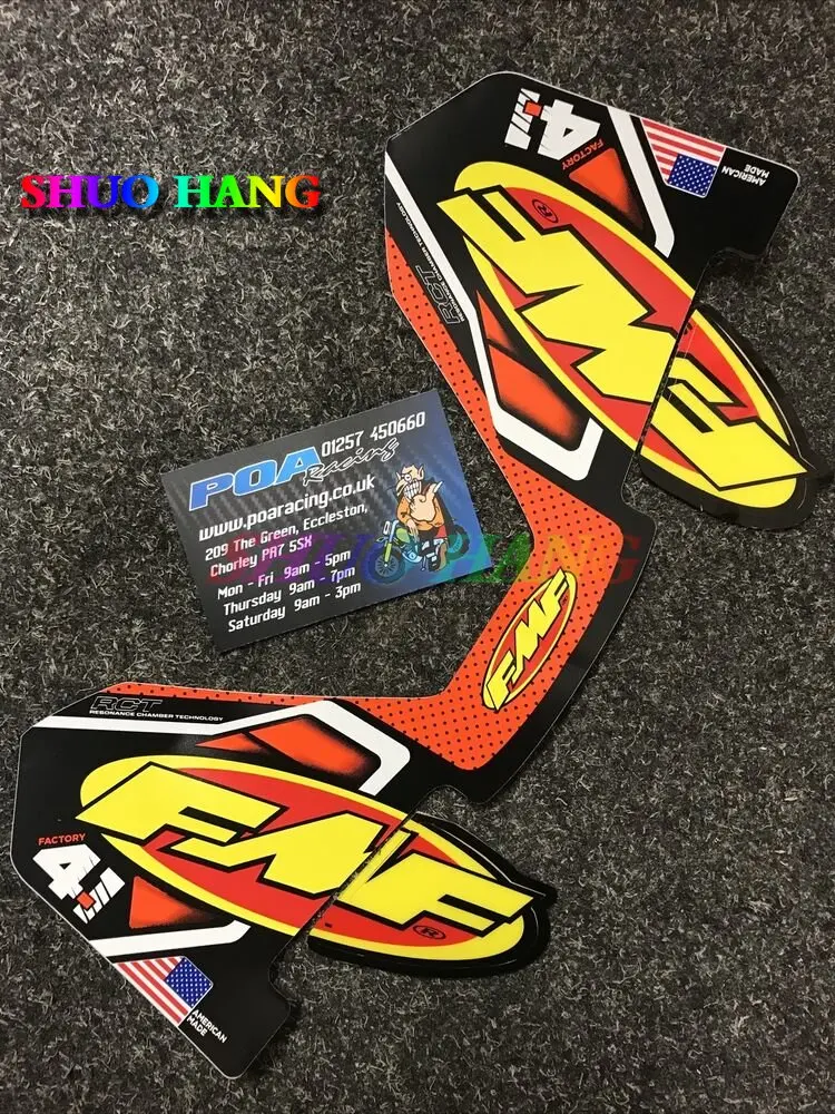 FMF PowerCore 2-core FMF Powerflow 4 Stoke MX, 4.1 RCT Titanium Alloy Exhaust System Motocross Racing Vinyl Car Sticker PVC