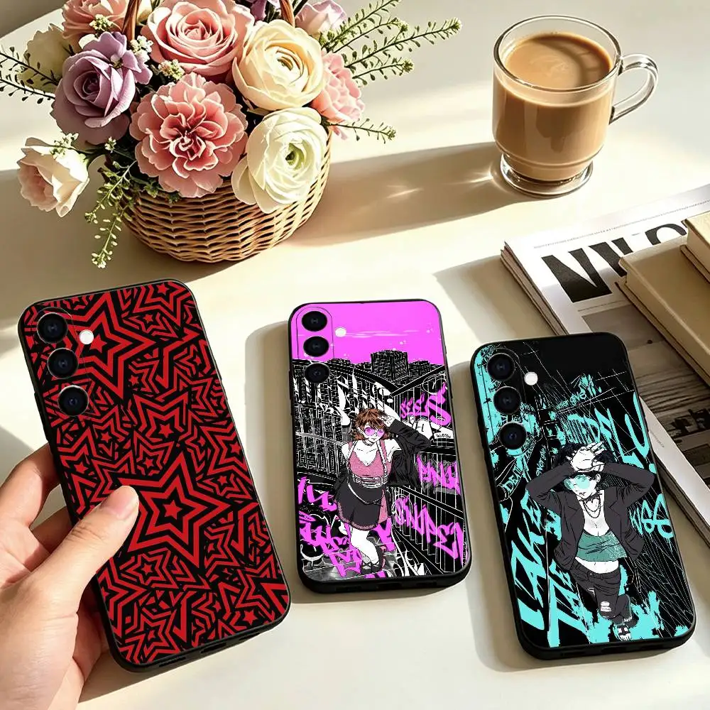 G-Game P-Persona 5 Royal Phone Case For Samsung Galaxy A73,A72,A71,A70,A53,A52,A51,Soft Silicone Black Cover Gift