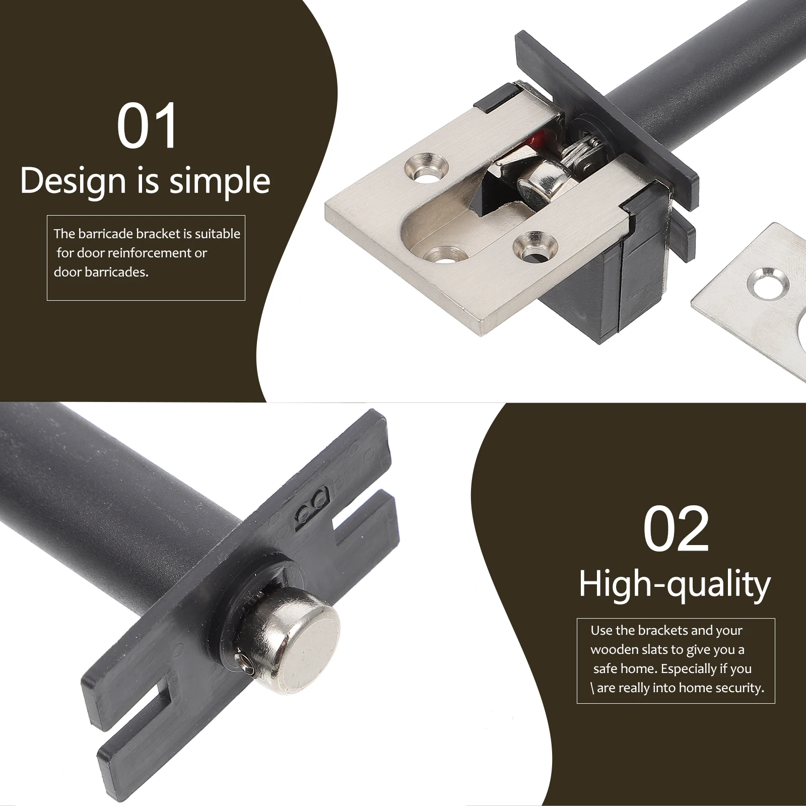 

1Set Anti-Theft Door Chain Lock Zinc Alloy Concealed Safety Lock for Home Hotel Gate Use Concealed Door Bolt Latch