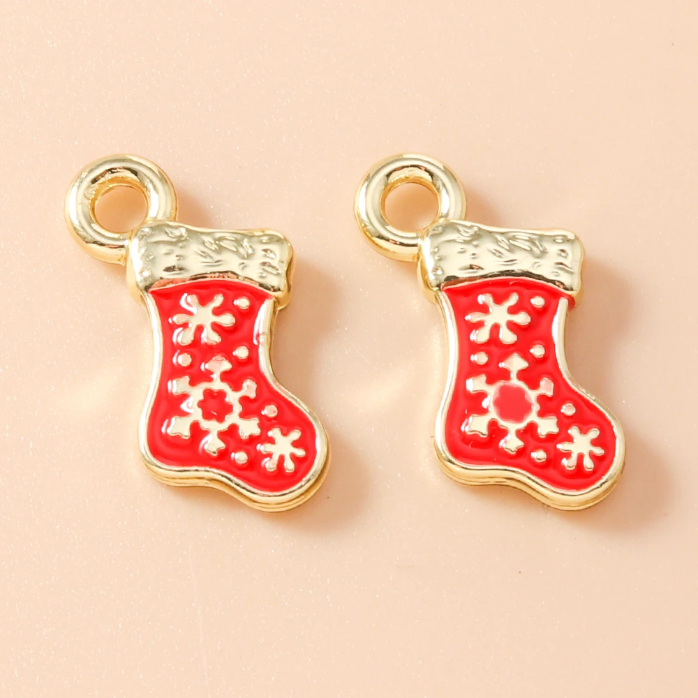 Leslie 5-teiliges Modisches Weihnachts-Charms-Set, Niedliche Weihnachtsglocken-Anhänger für Ohrringe und Halsketten-Herstellung – Detail 12