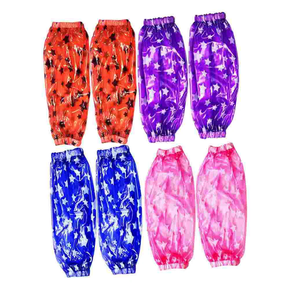 

4Pairs Waterproof Kitchen Oversleeve Arm Protector Cleaning Women Lightweight Oilproof Elastic Design Adult Fit Labor