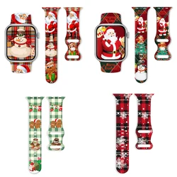 Christmas Bands for Apple Watch Bands 46mm 41mm 42mm 44mm 45mm 49mm Silicone Sport Strap iWatch Series 10 9 8 7 SE 6 5 4 Ultra 2