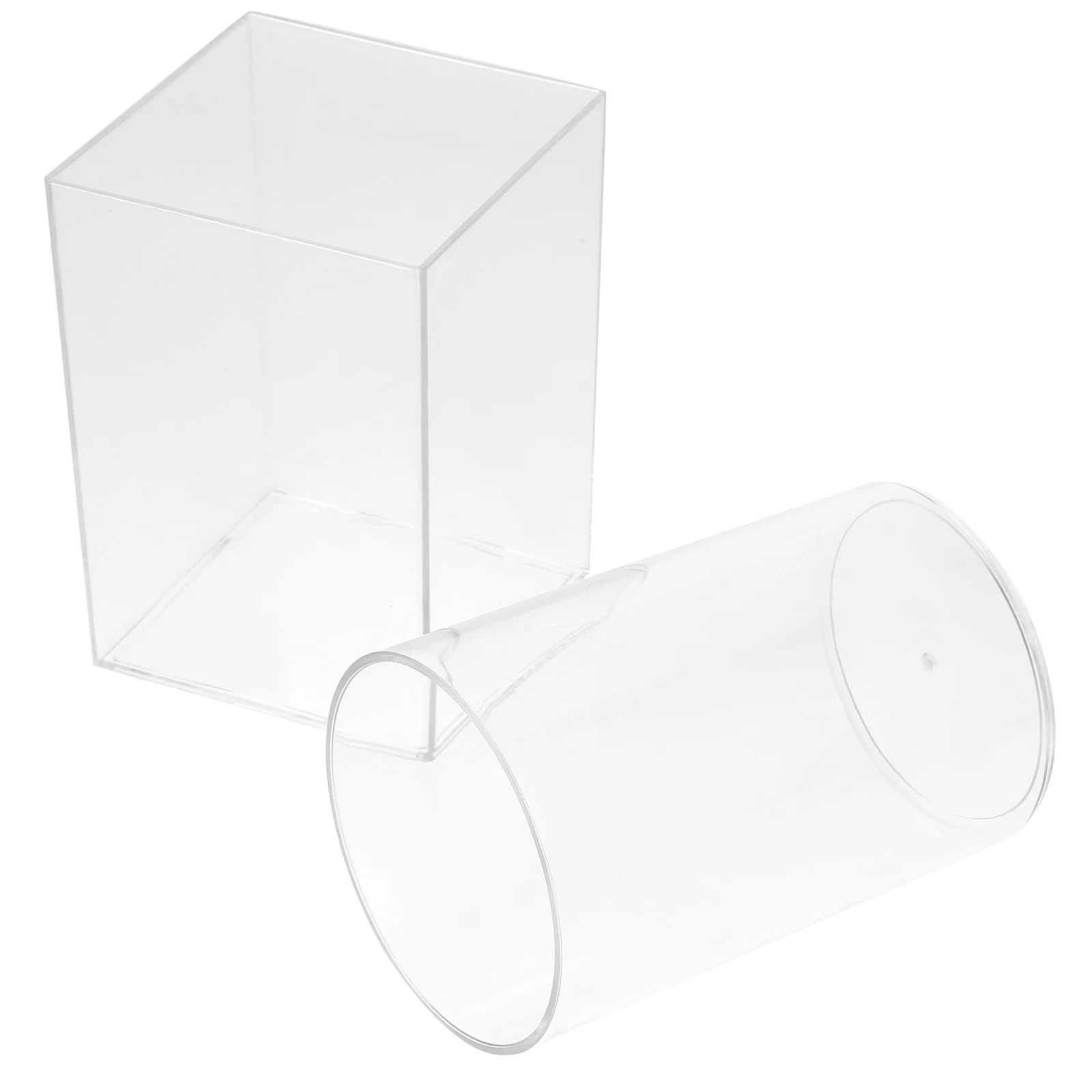 2Pcs Make-Up Pinsel Halter Acryl Organizer Container Drehbare Eitelkeit Lagerung Acryl Stift Halter Make-Up Organizer