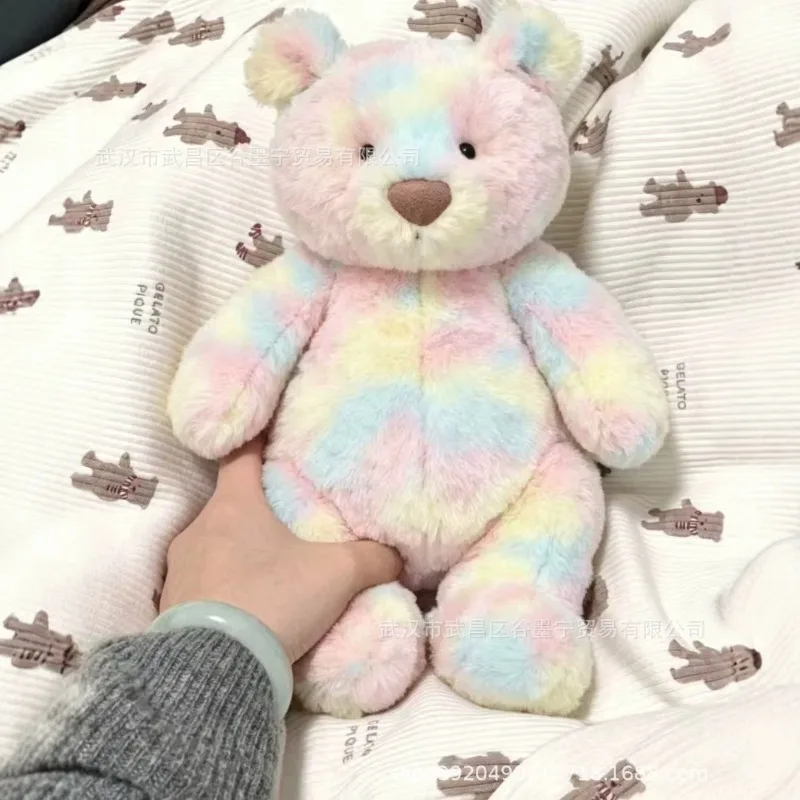 New Rainbow Rabbit Bear Plush Toy Dolls Appease Dolls To Give Girls Gifts. view 2