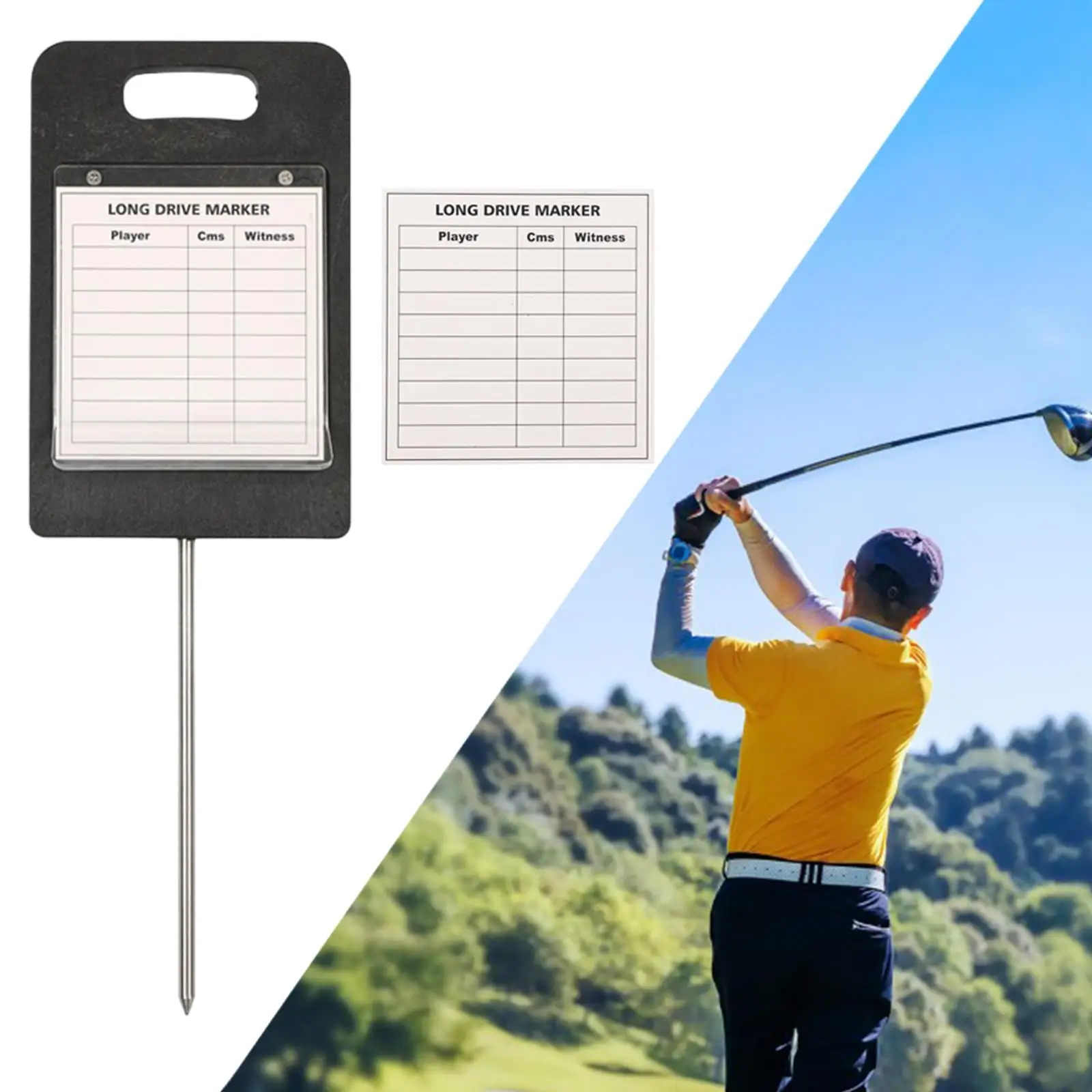 Golfscorebord Marker Scoring Golf Coaches Board Accessoires, Draagbare Heren Dames Sport Schrijfbord, Golf Score Keeper