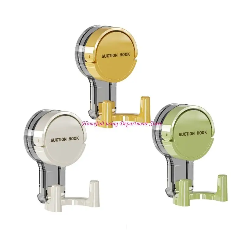 

Double Hook Bathroom Accessories Strong Suction Cup Holds Portable for Towel Rack Robes Waterproof ABS Materials