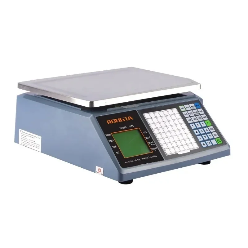 【2026】5 Digit Unit Price Rongta Weighing Machine with Printer Barcode Label Scale