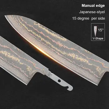 DIY廚刀刀坯,手工打造銅質大馬士革鋼刀刃坯,鋒利無比,無刀柄,是定製刀具套裝的理想之選。 10 最佳銷售 刀坯 - №5