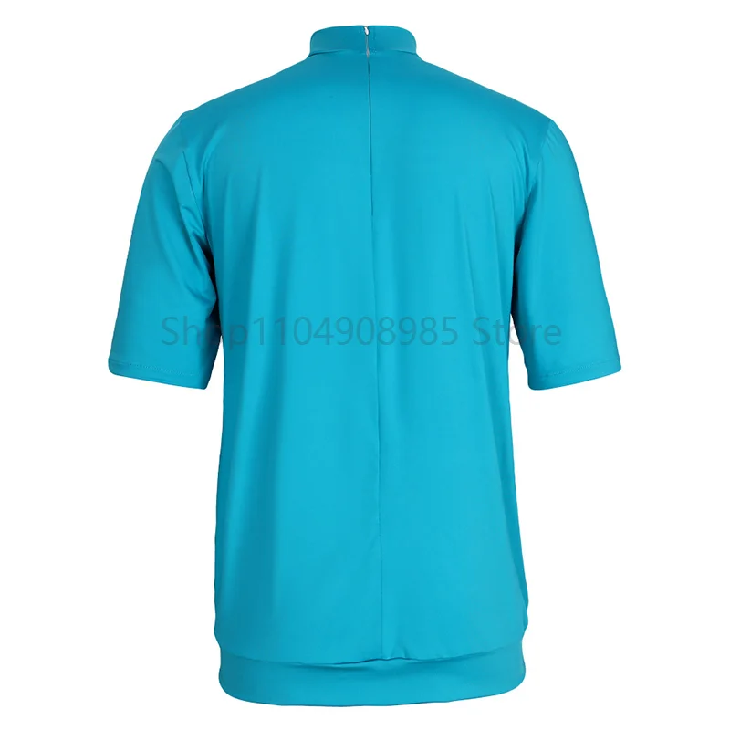 2025 Movie Men Blue Short Sleeves T-shirt Halloween Costume Adult Show Retro Futuristic Style Daily Top