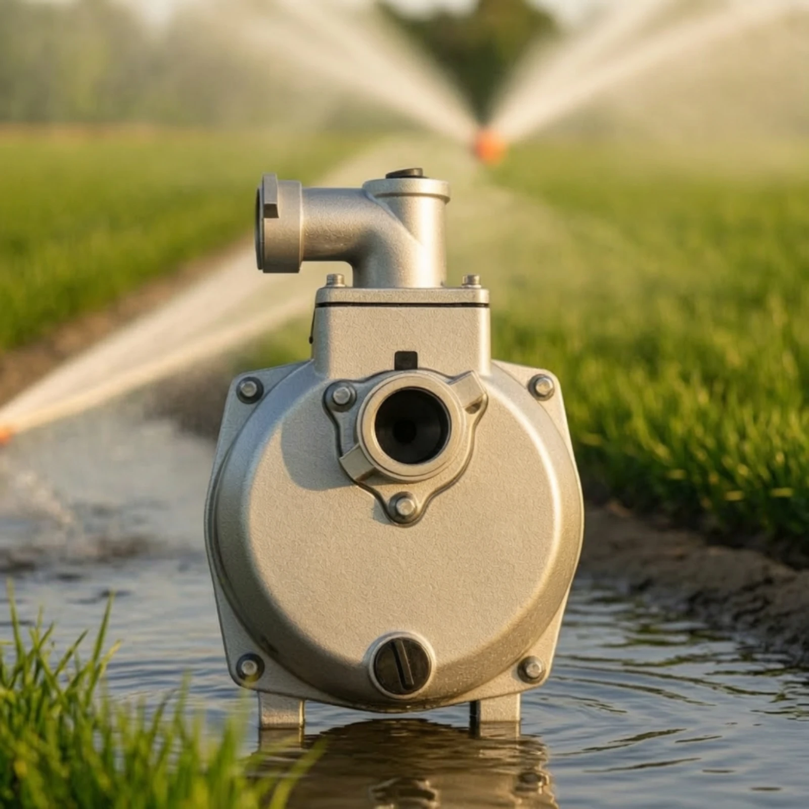 Self-Priming Pump Compact Metal Water Pump Long-Lasting Sturdy for Farmers, Irrigation, Garden Watering view 4