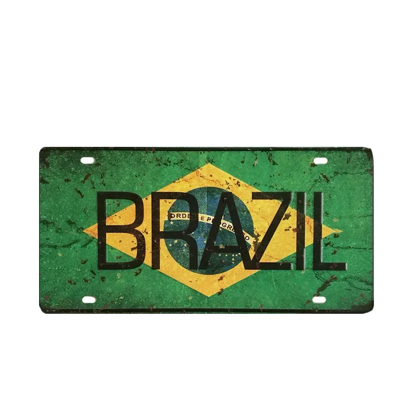 Kanada Australn Shabby Retro Auto Platte Lizenz Eisen Malerei Metall Plaketten Wand Dekoration für Bar Pub