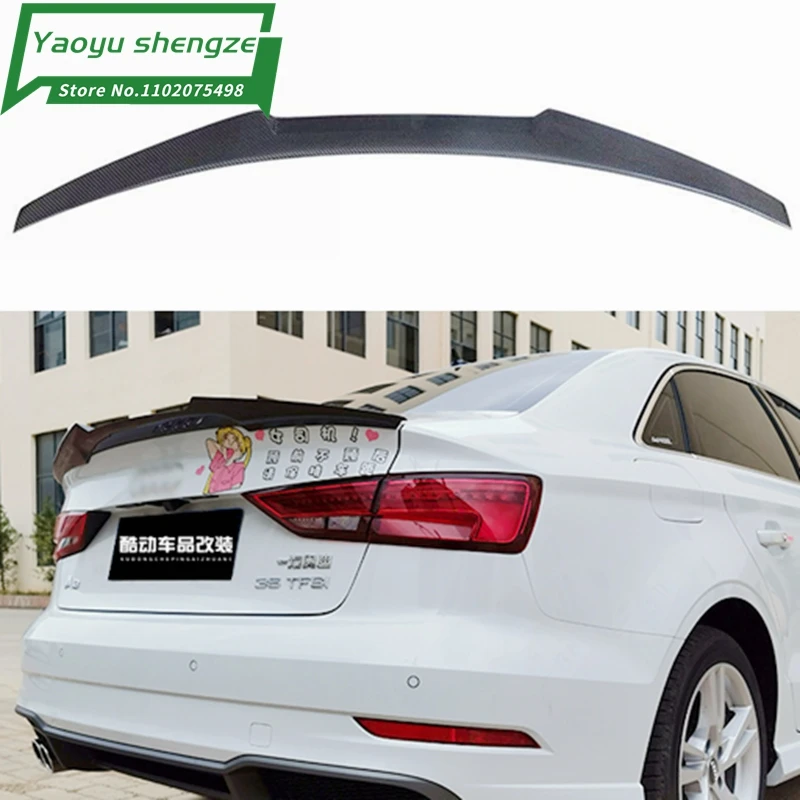 Rear Trunk Lip Spoiler Wing For Audi A3 S3 8V Sedan 2014-2017 M4 Style