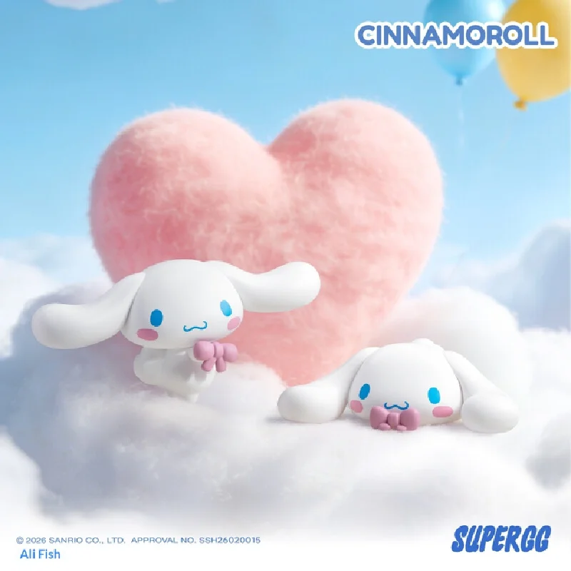 

In Stock Sanrio Cinnamoroll Lazy Series Cute Figure White Long Ear Dog Decorative Figurine Girls Birthday Gift Desktop Ornament