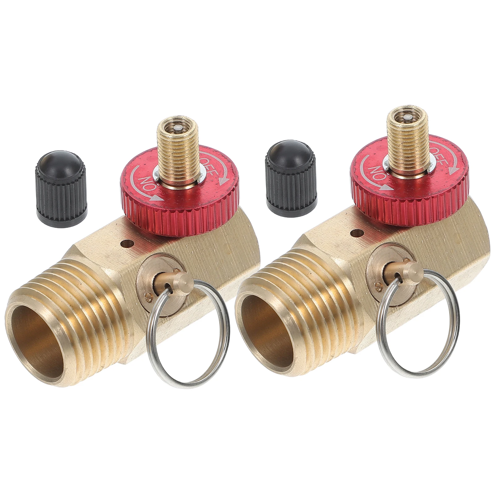 

2Pcs Brass Combination Safety Valve Air Compressor Relief Bypass Portable Tank Manifold Fill Port Air Compressor Pressure