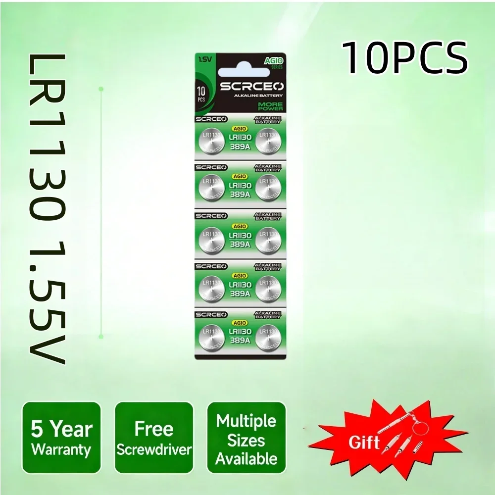 1.55V AG10/LR1130 Hoge Kwaliteit Alkaline Batterij LR54 L1131 389A D189 1.55V Horloge Knoopcel Batterijen Voor Speelgoed Rekenmachines