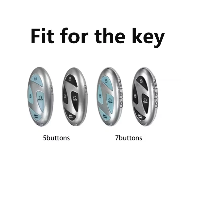 Crystal TPU Key Case for Hyundai Kona Ev Grandeur GN7 IONIQ 6 2023 2024 5 7 Button Remote Car Key Cover Fob Holder Accessories