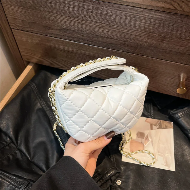 

‌2025 New Arrival Mini Crossbody Bag Chain Stitched Jacquard Shoulder Bag, Small Handheld Purse for Women, Bohemian Street Style