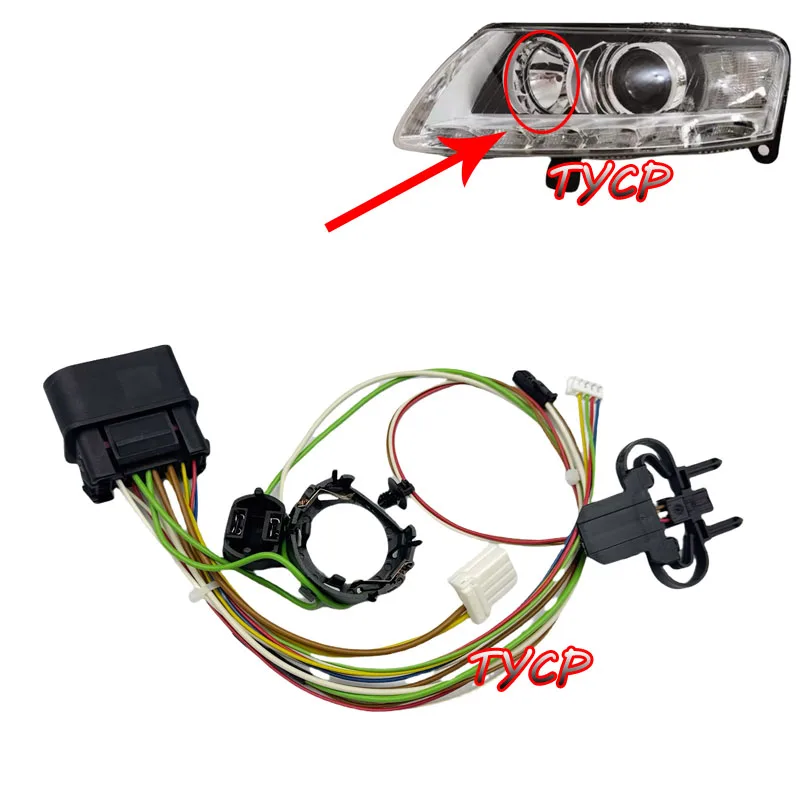 

Подходит для фар Audi A6C6LED 2009-2012, внутренняя вилка жгута проводов, жгута проводов в сборе, без AFS.