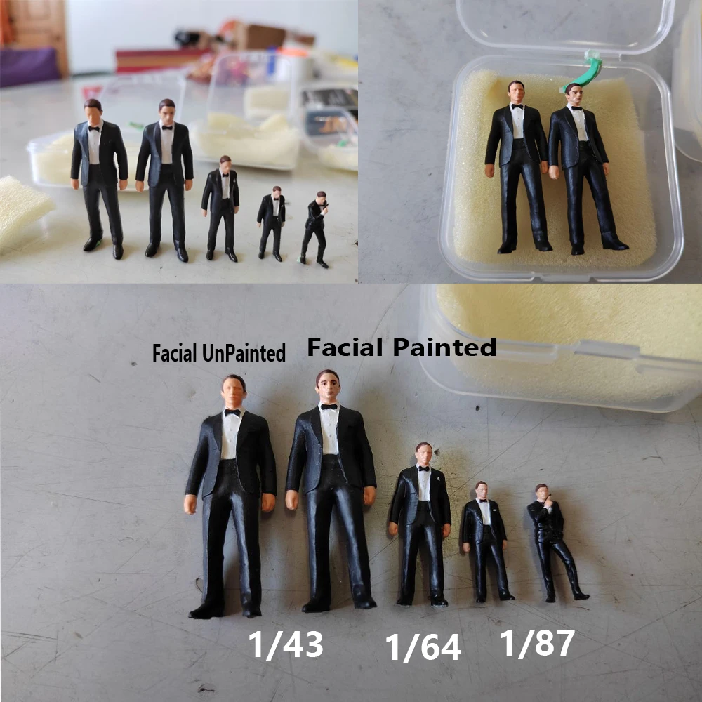 

ANT 1/87 1/64 1/43 1/35 Male Facial Painted/UnPainted Diorama Figure Model Miniature Creative PhotographyCars Vehicles Toy