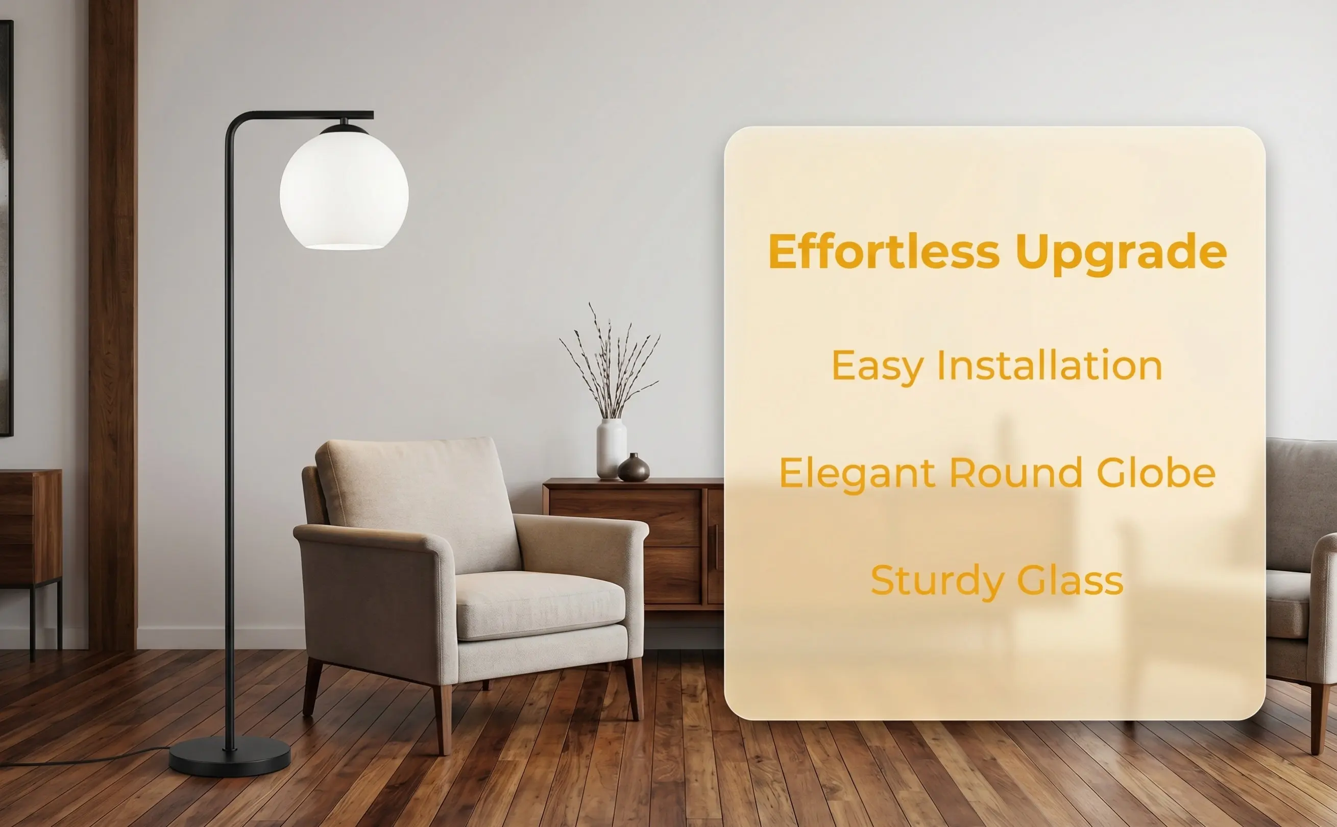 Glass Pendant Lamp Shade Round Ball Globe Light Fixture Cover Replacement Stylish Elegant White Lampshade with Excellent Light