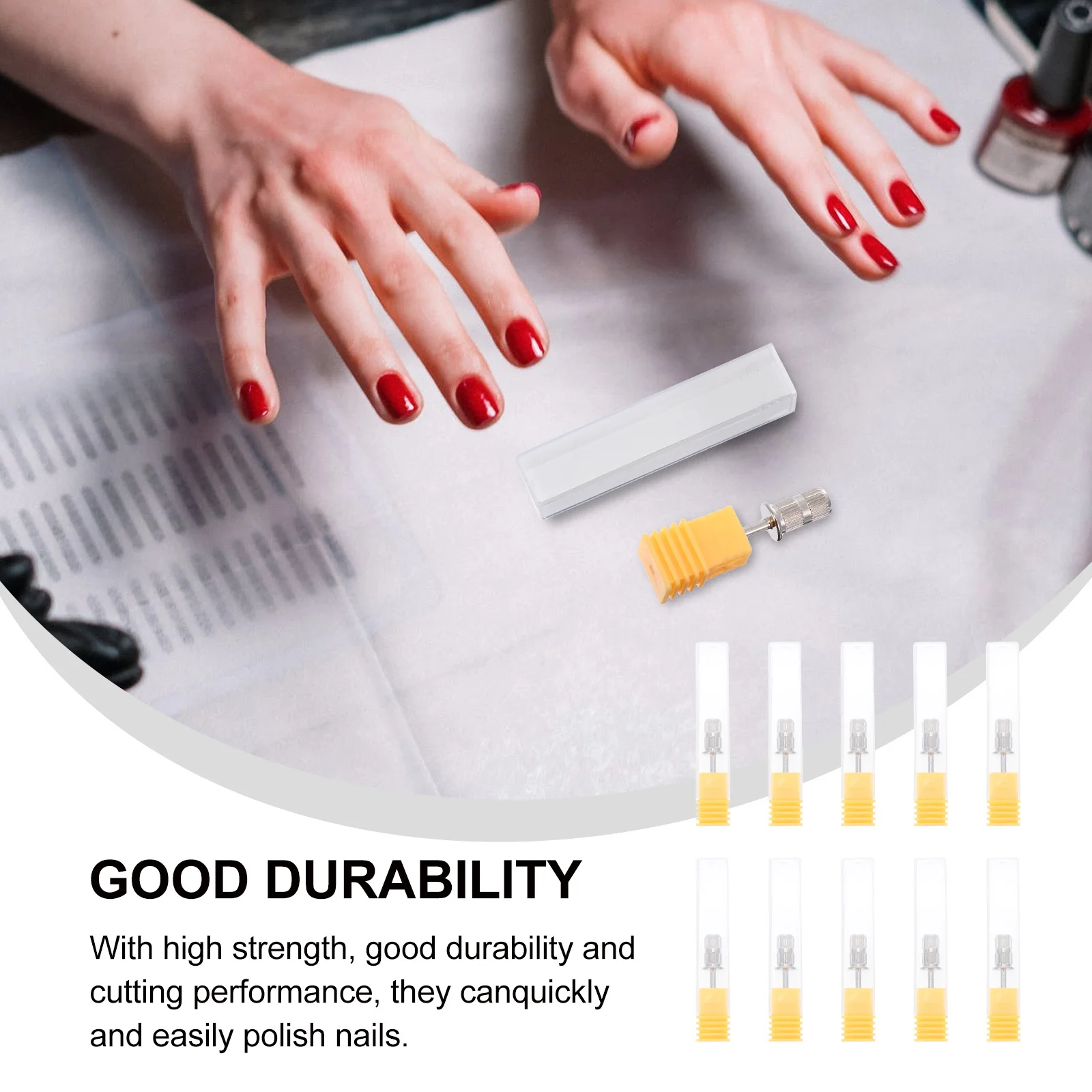 

10pcs Nail Drill Bits For Manicure Pedicure Tungsten Steel Safety File Set Polishing Machine Accessories Nail File Removal Bit