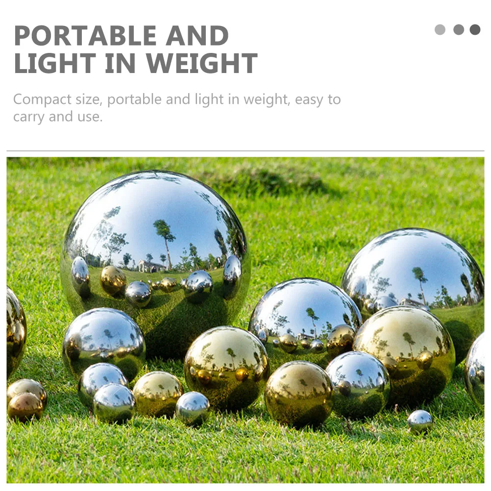 

8 Pcs Stainless Steel Mirror Ball Reflective Garden Globe Sports Lawn Decor Sphere Globes Balls Ornament