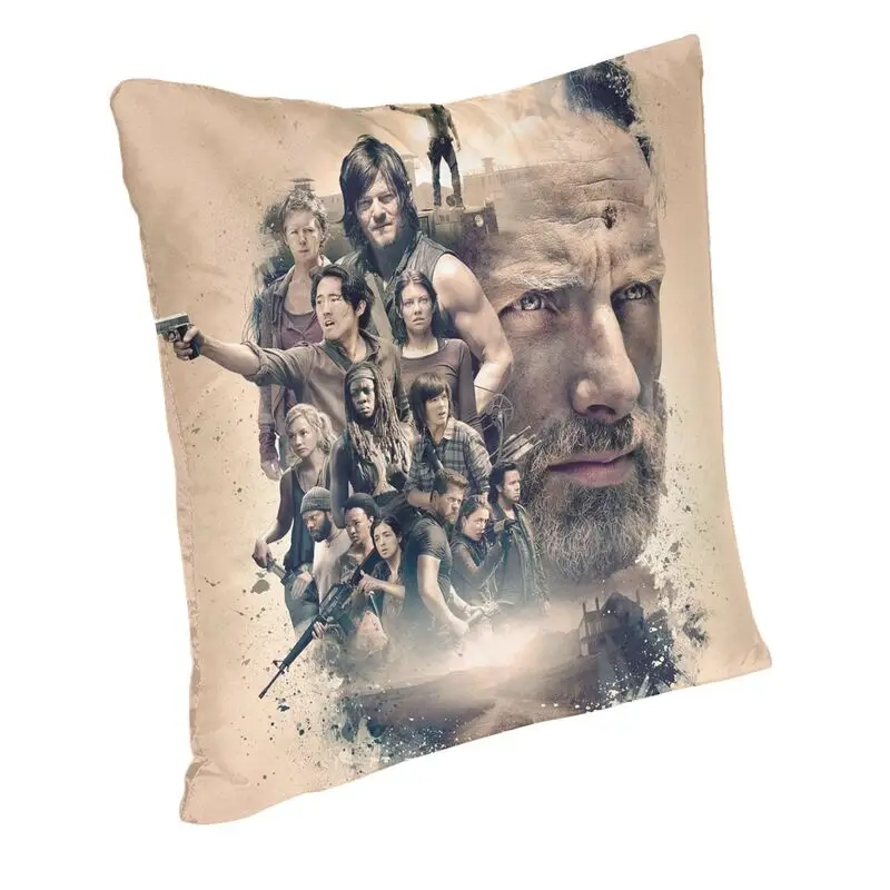 The Walking Dead Pillow Decor Home Horror Zombie TV Show Luxury Cushion Cover Square Pillowcase