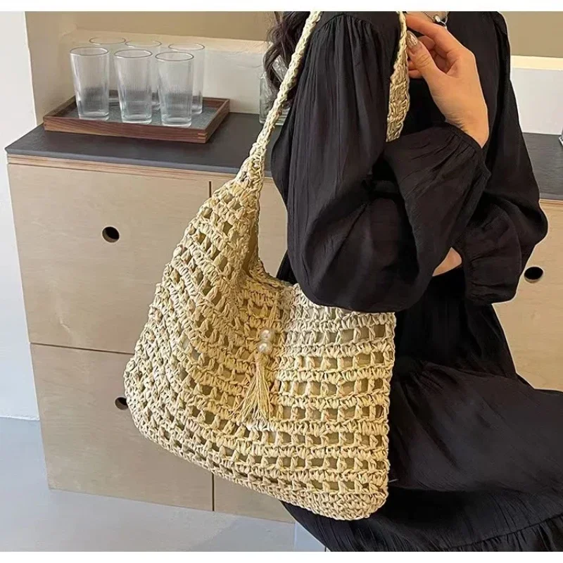 Torebka damska Woven Tote Hollow Straw Beach Style Luggage and Bags Handbags Designer Luxury Bag Sac De Luxe Femme Woman