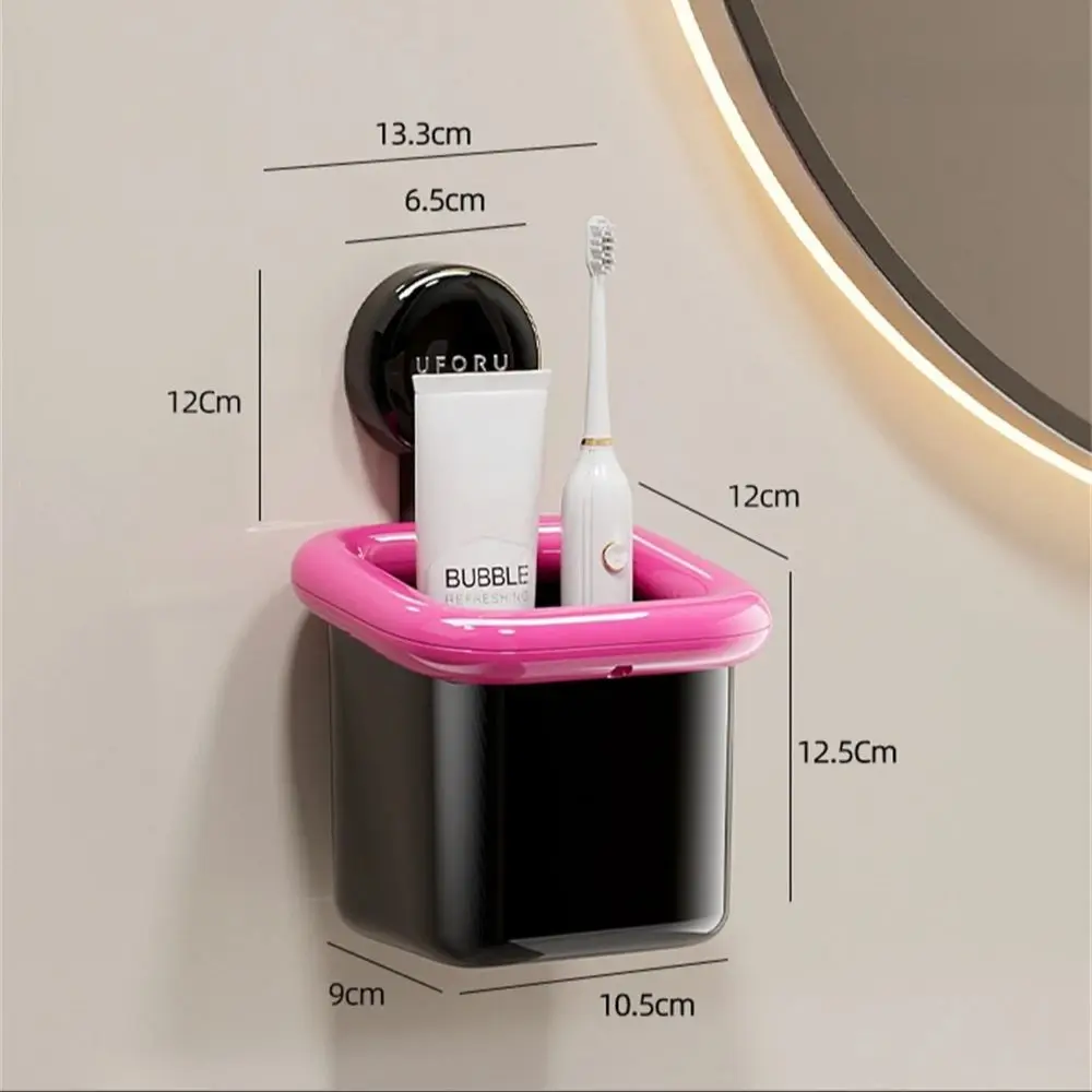 Creative Suction Cup Storage Box Wall Mounted Toothpaste Holder Household Cosmetics Cases Multifunctional Bathroom Accessories