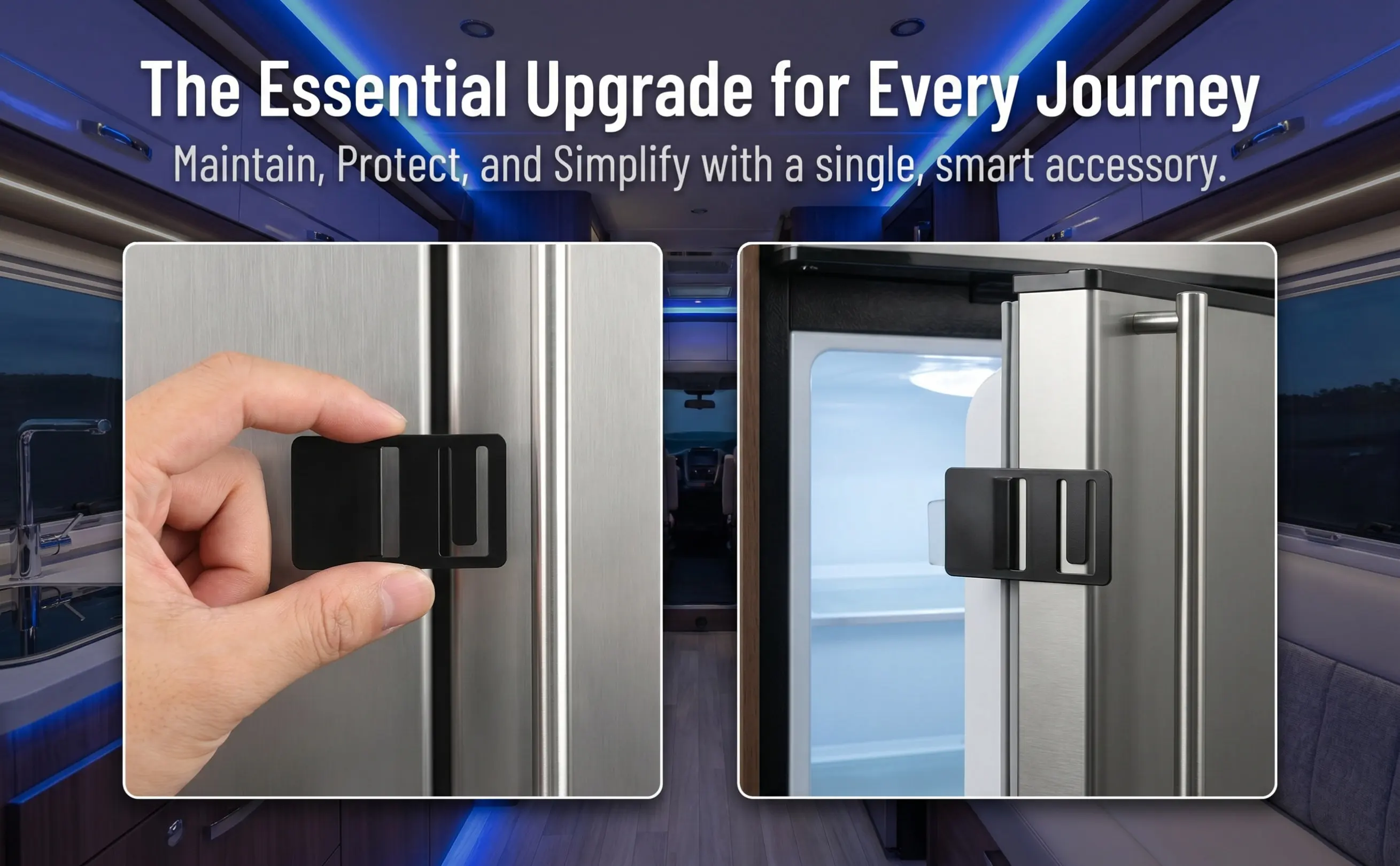 2Pcs Rv Refrigerator Door Lock Clips Compatible with Dm26xx Dm28xx Models Secure Prop Prevent Moisture Accumulation Airing