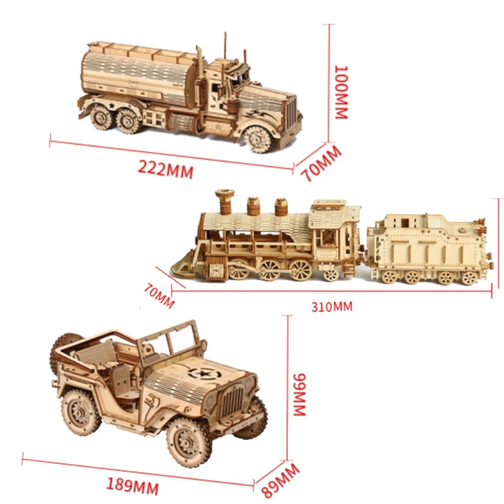 3D Wood Building Blocks Toys Kits DIY Montessori Educational Construction Model Set Kid Trucks Cars Ships Motorcycle Puzzle Gift