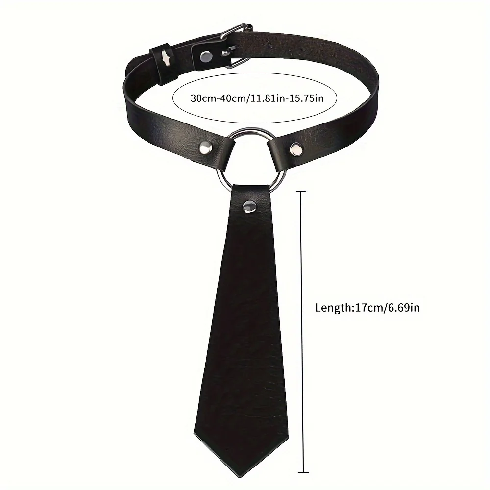 1pc PU Leather Goth Punk Style Collar Necklace For Women Girls For New Year Christmas Party Birthday Lovers Gifts