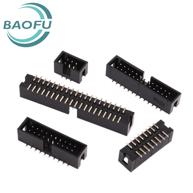 5pcs 2.54mm SMT simple horn socket SMT JTAG socket IDC3-6p8p10p14p16p20p30P40P