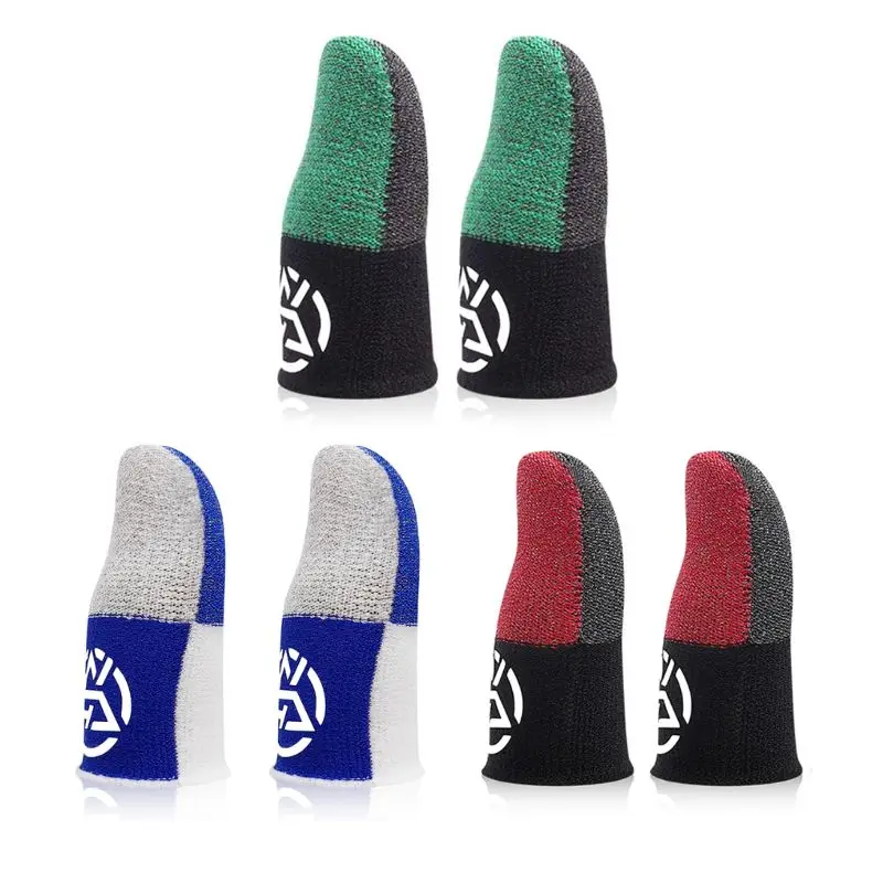 3 pares de fundas para dedos para juegos, para manos sudorosas, guantes para juegos móviles, antideslizantes, para pantalla táctil.