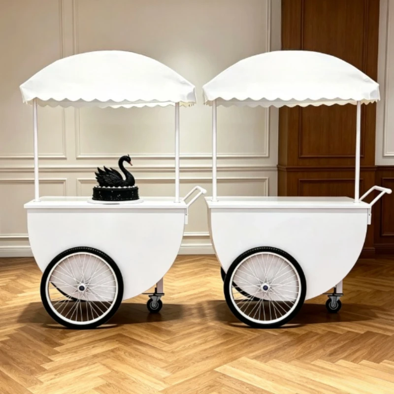 Innovative display stand float activity promotion trolley store external pendulum drainage mobile car