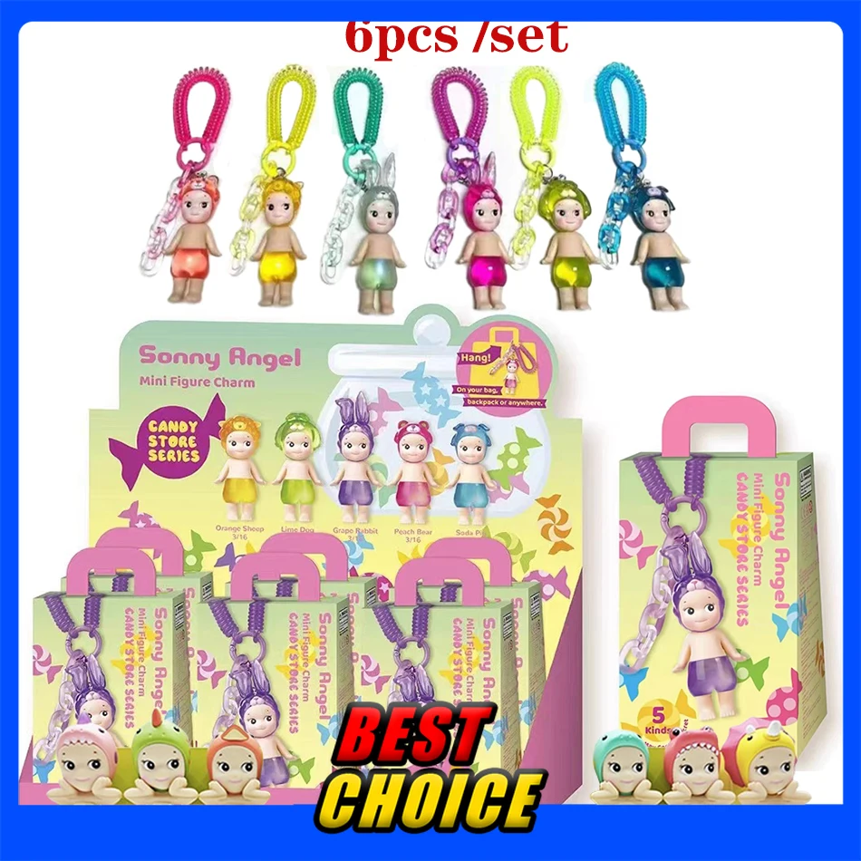 

Sonny Angel Candy House Series Blind Box Cute Mini Doll Keychain Pendant Handmade Kawaii Collectible Gift for Women Girls