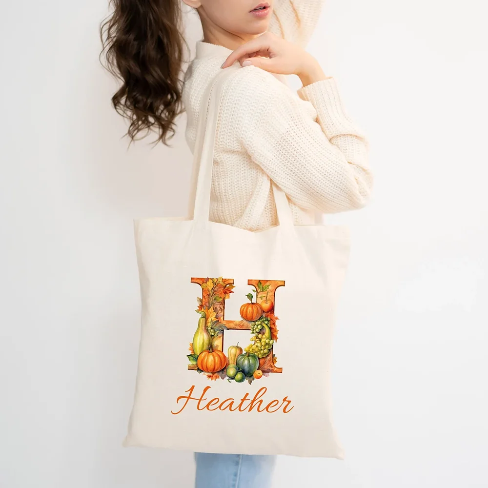 شخصية الخريف اليقطين حمل حقيبة هدايا عيد الشكر للأصدقاء زملاء والأقارب الخريف جو عطلة الهدايا التذكارية