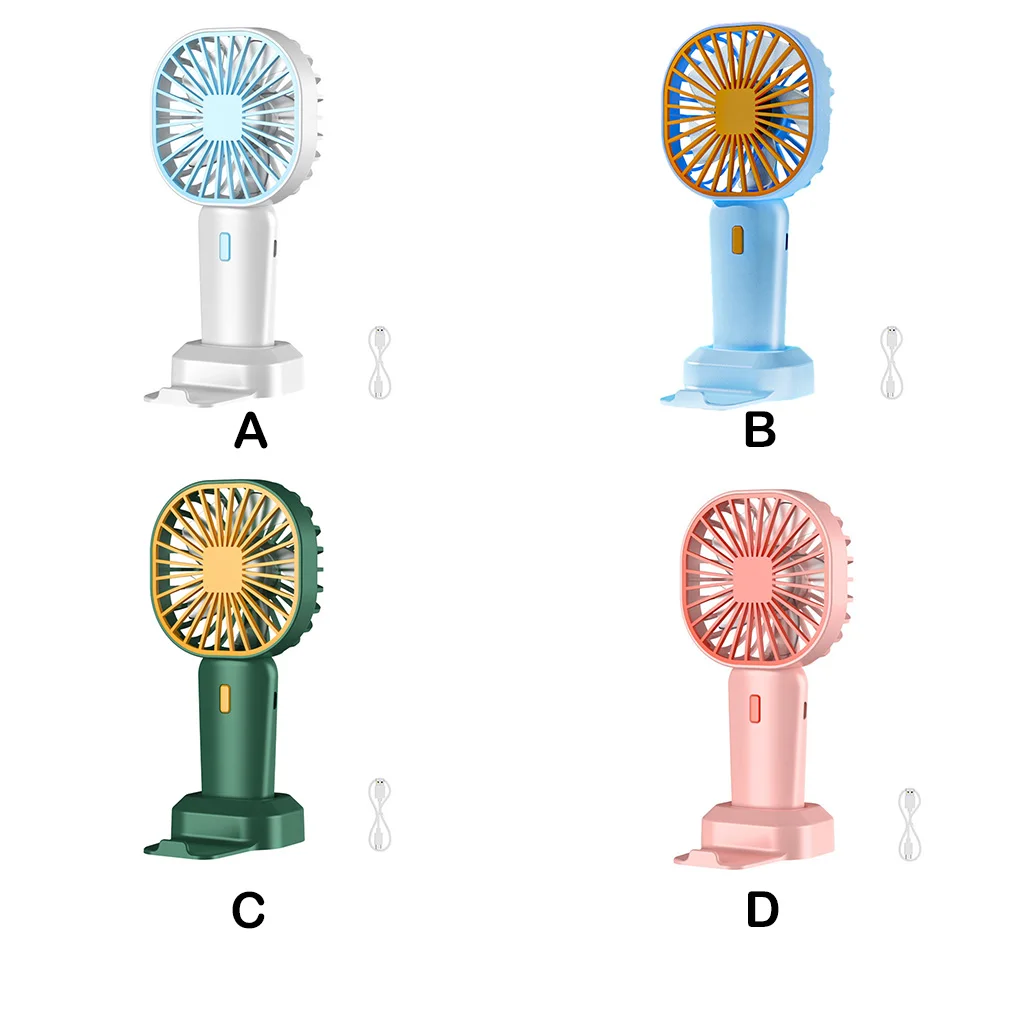 Миниатюрный ручной вентилятор с Usb-зарядкой, настольный тихий вентилятор с длинным воздушным охлаждением для студентов, для дома, покупок, автомобиля, офиса