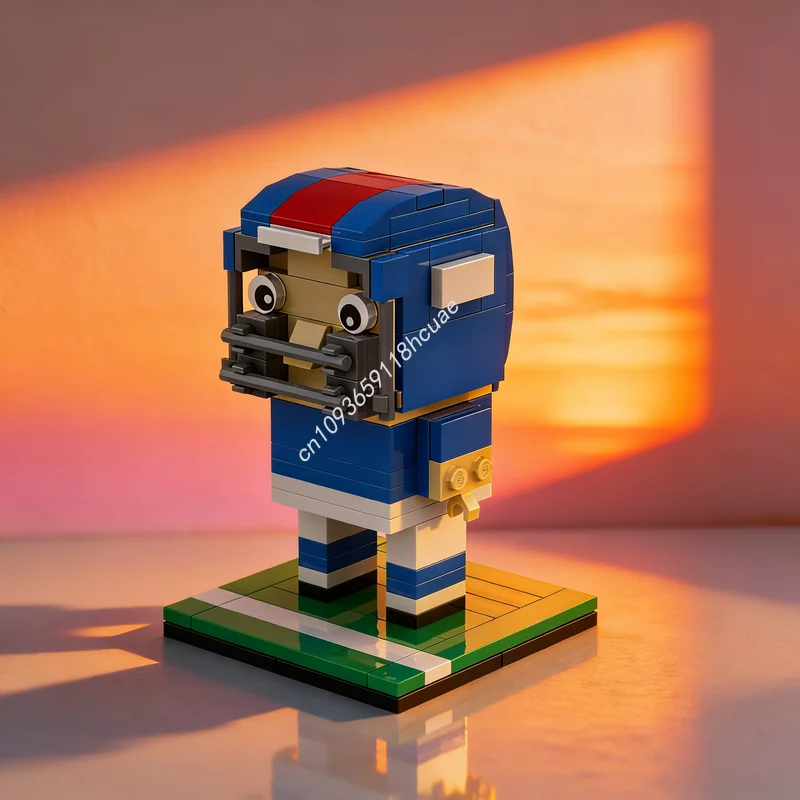 Набор строительных блоков MOC NY Giants Brickheadz, 126 деталей, конструктор, игрушка для сборки, подарок на праздник, креативная идея, развивающая игрушка