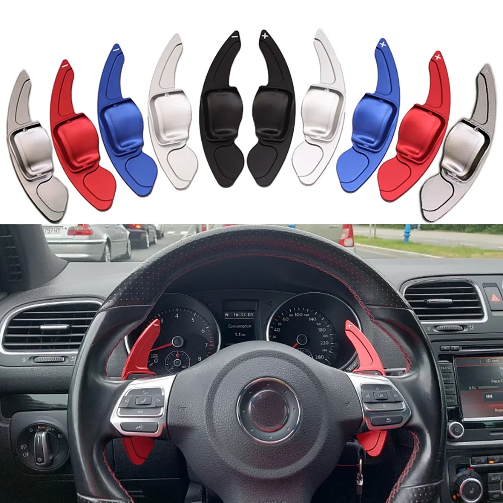 Steering Wheel Paddle Extension Shift Cover For VW Golf 5 6 MK6 GTI R Jetta MK5 Passat B6 B7 CC Polo Sharan Tiguan 2Pcs/se