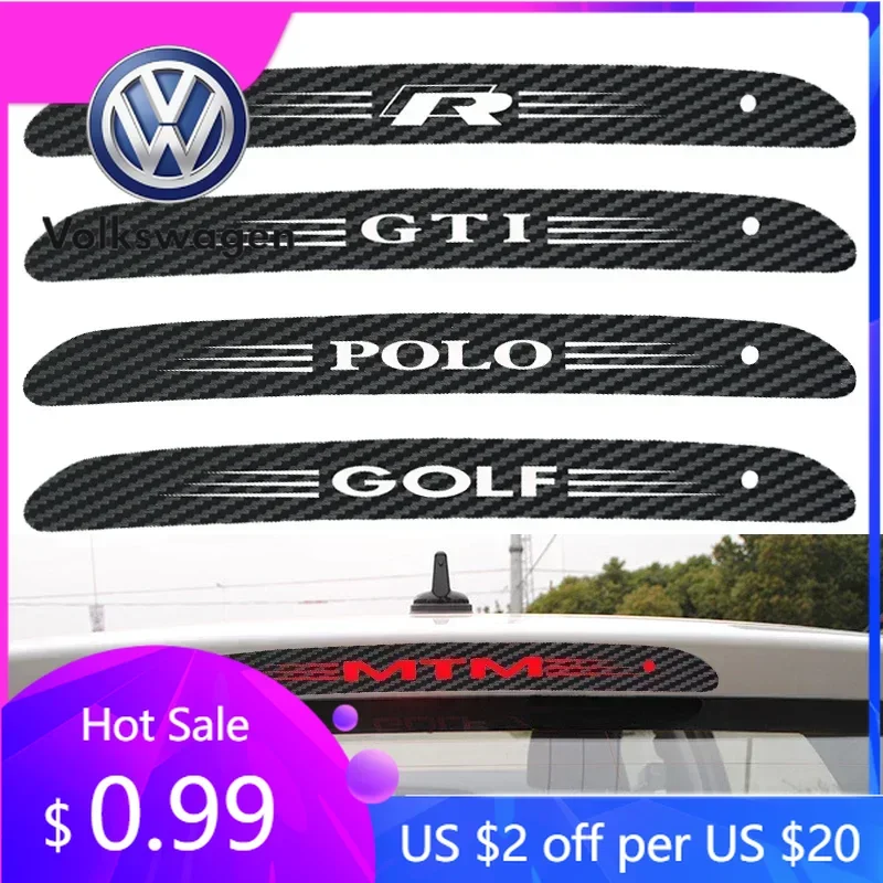 2026 Hot For Volkswagen VW Carbon Fiber Brake Sticker for Volkswagen VW Polo GTI Golf 5 6 7 MTM Rline S Racing High Positioned R
