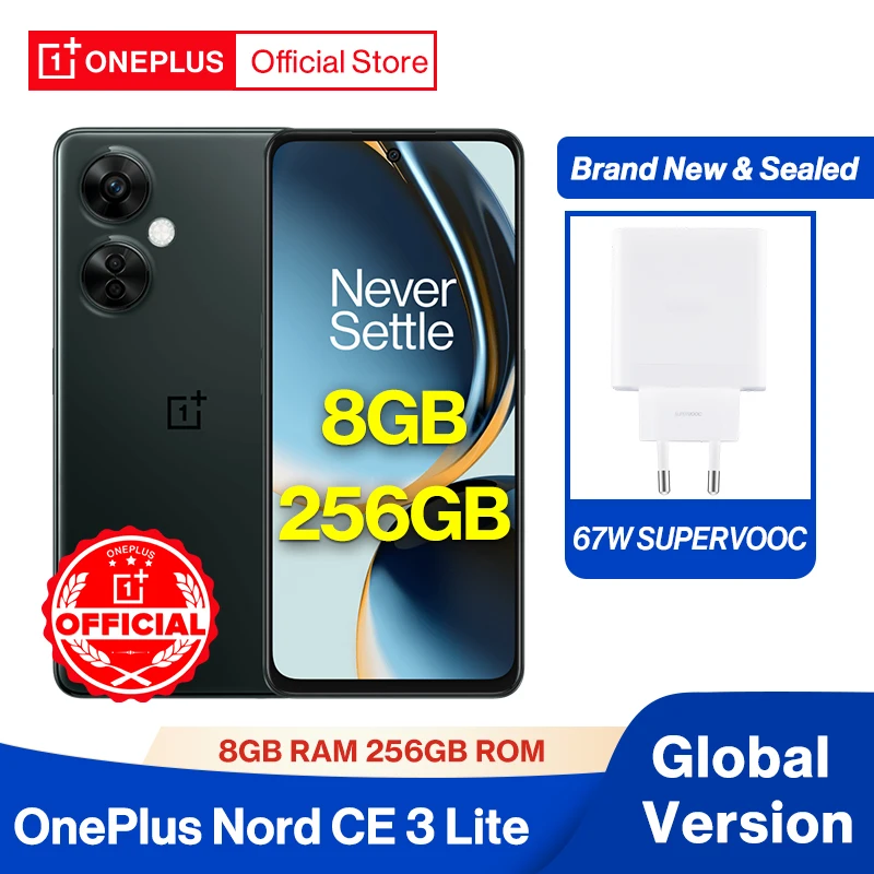 New OnePlus Nord CE 3 Lite 5G Global Version 108MP Camera 67W SUPERVOOC 5000mAh Battery Snapdragon 695 120Hz Display