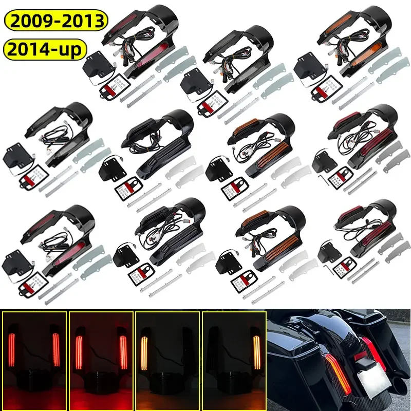 

Motorcycle Turn Signal Running Brake Light Rear Fender Extension Fascia For Harley Touring Road King Electra Glide 2009-up