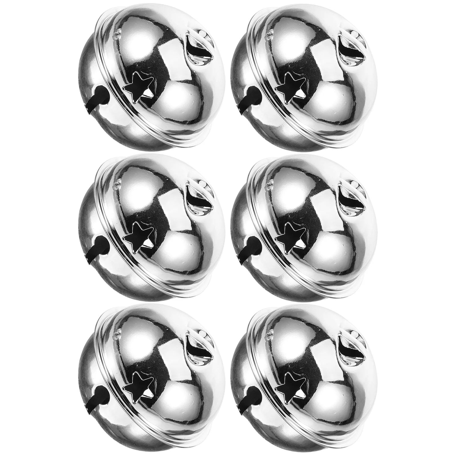 

DIY Use Bells Christmas Decoration Pendants Silver Handmade Accessories Crafts 50mm Jingle Child