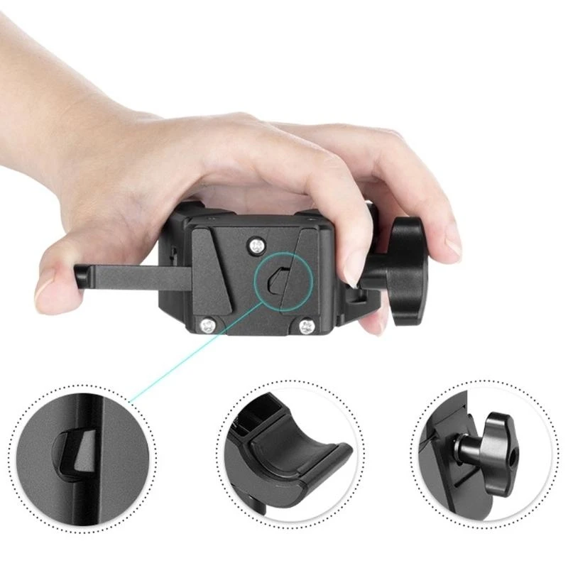 مشبك بطارية بطارية مقطع قابل للتعديل V Mount Mount #3