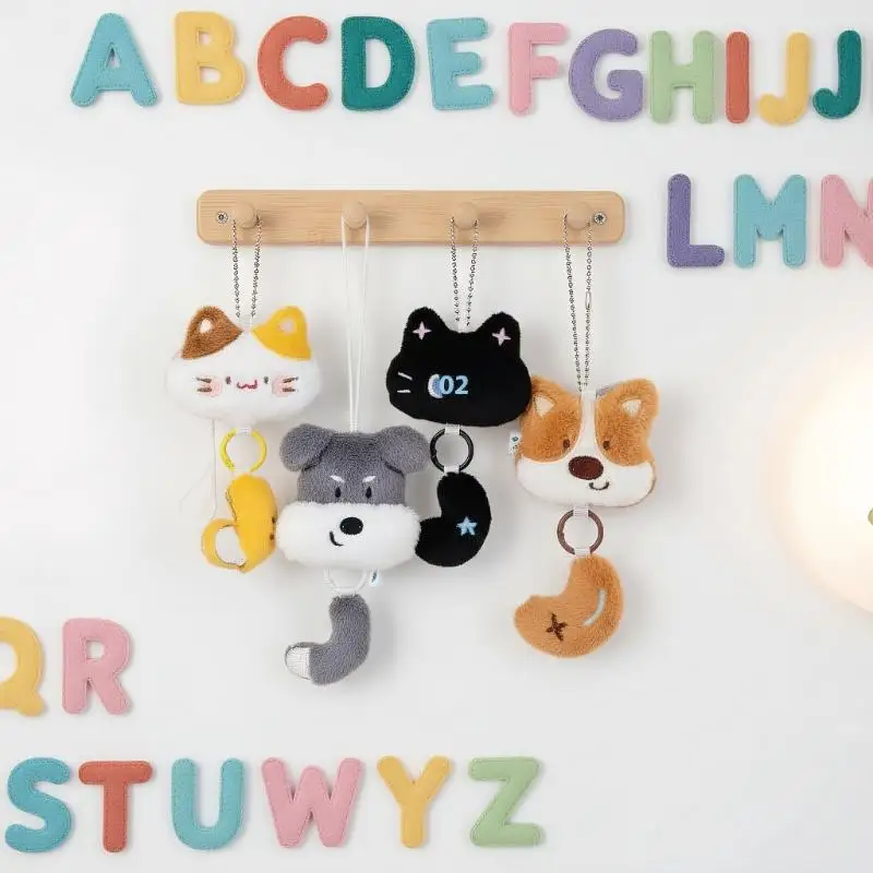 

Plush Animal Cat Dog Keychain Charm with Mini Tail; Creative Backpack Decor; Exceptional Gift for Buddies and Loved Ones.